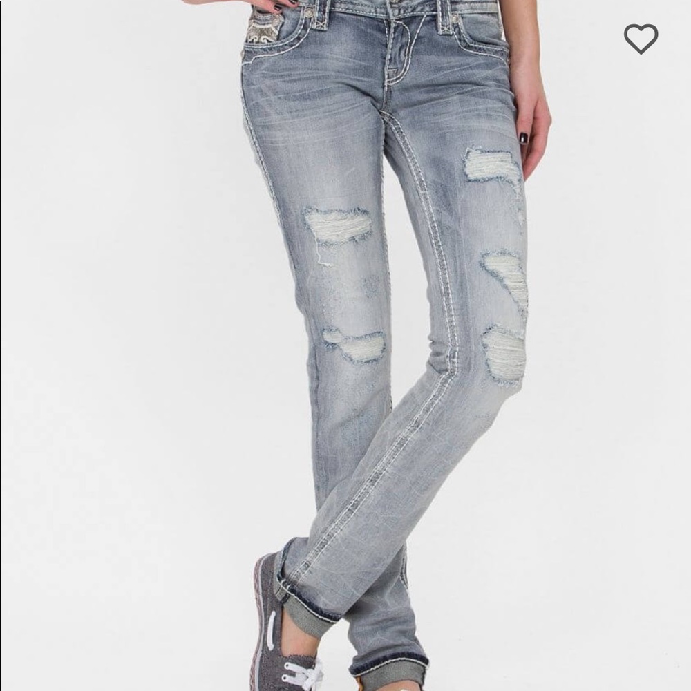 Rock revival jacklyn distressed jeans size 27